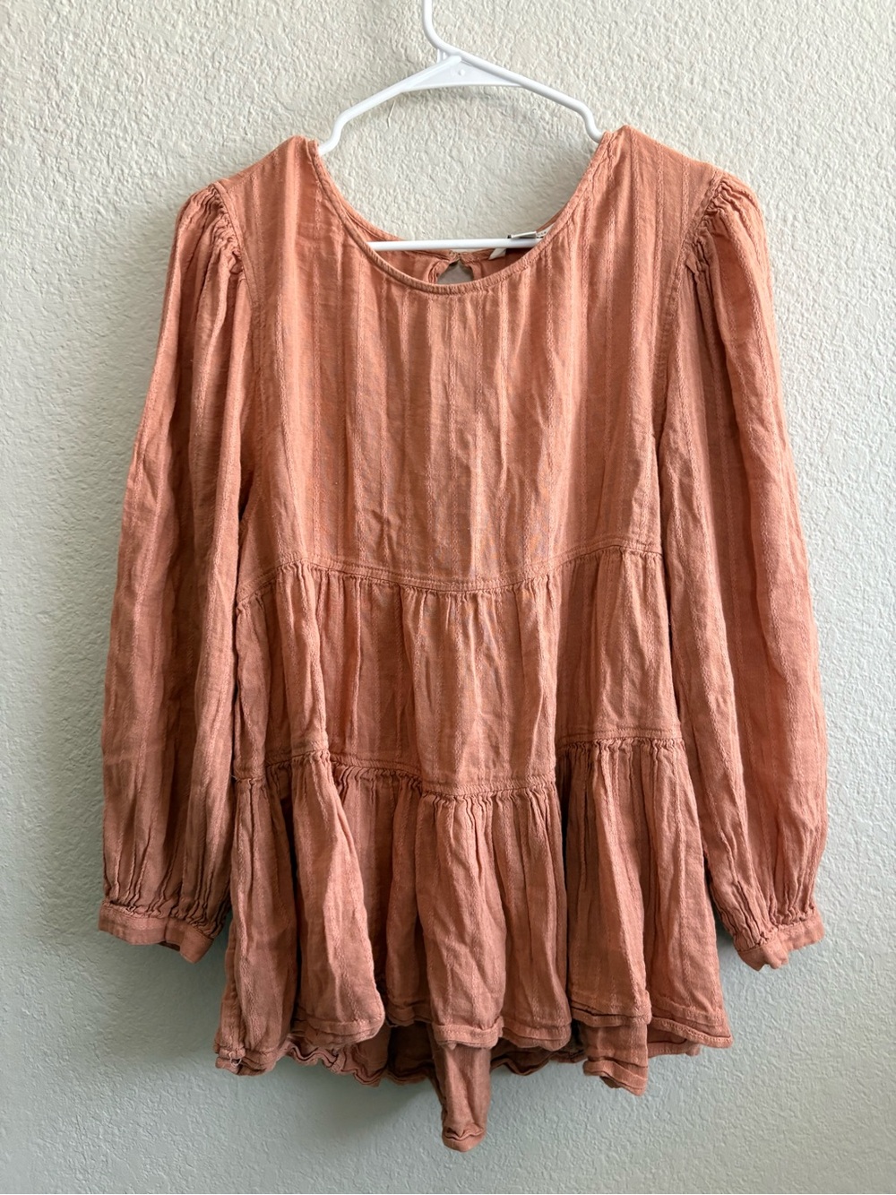 American Eagle Outfitters Tiered Peasant Tunic - Dusty Peach